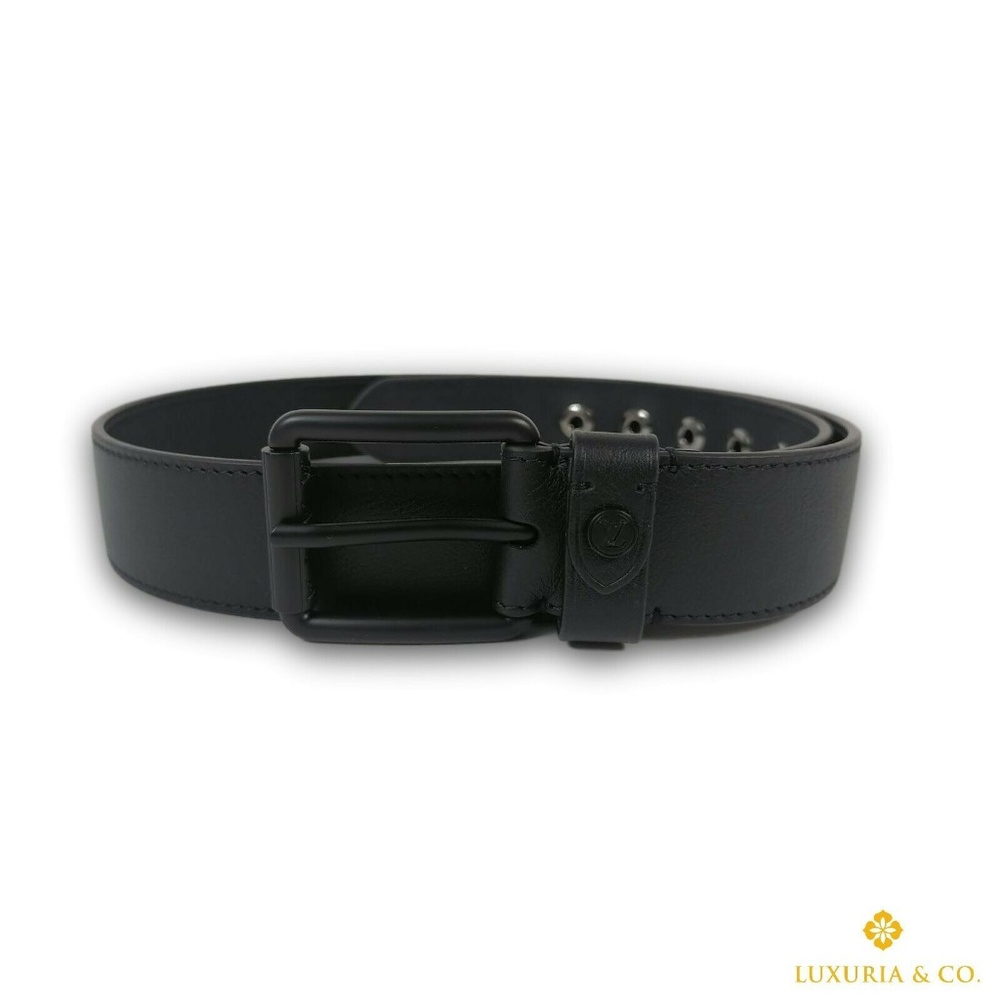 New Authentic Louis Vuitton Voyager 35 MM Black Belt size 34" / 85 cm - Picture 1 of 12